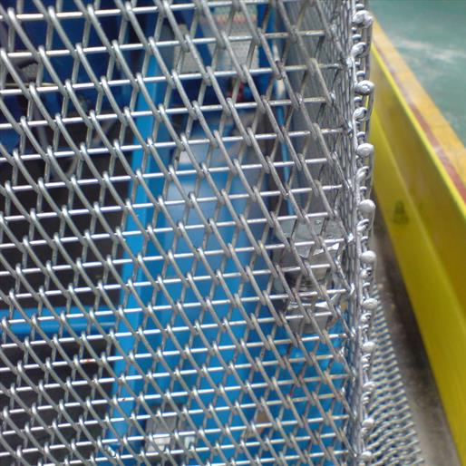 Mesh curtain attached to a lift made by Power Lift